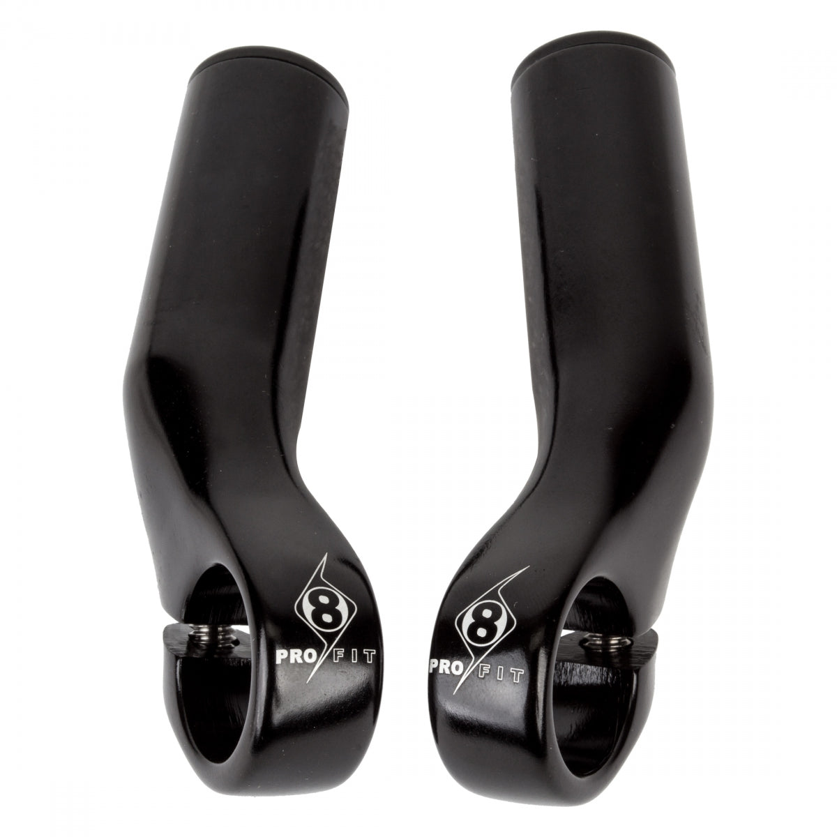 HB END OR8 BAR ENDS P-LITE ALY BK