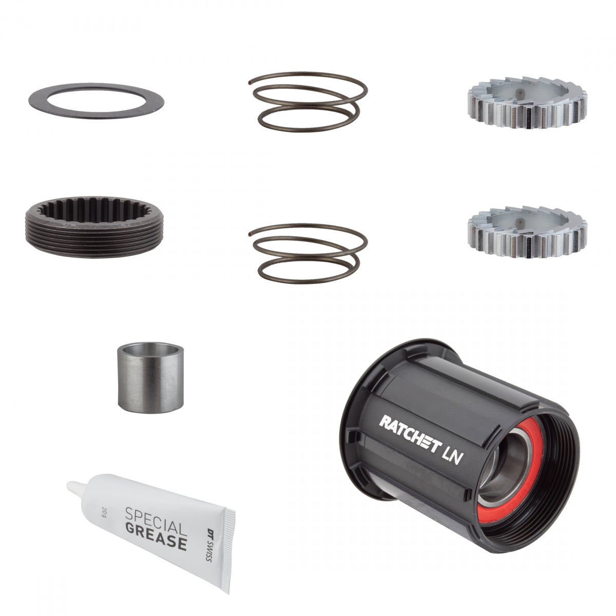 HUB CASS BODY DT UPGRADE KIT 3-PAWL TO RATCHET LN ALY 18T SHI 11sRD