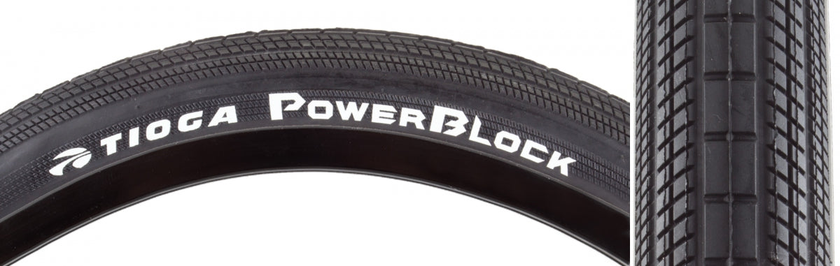 TIRE TIOGA POWERBLOCK 20x1.6 WIRE BK