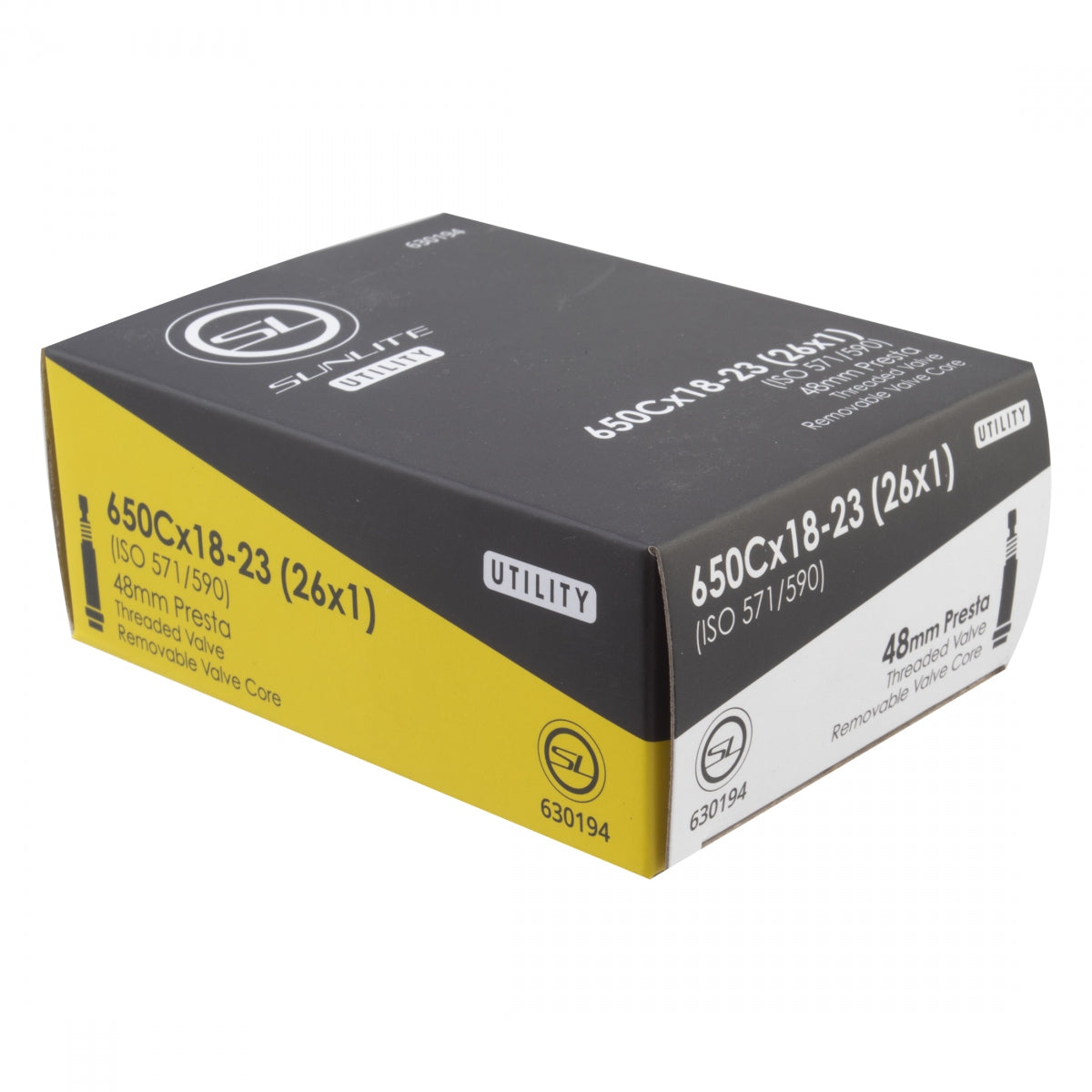 TUBE SUNLT UTILIT 650Cx18-23 PV48/THRD/RC (26x1) FFW25mm