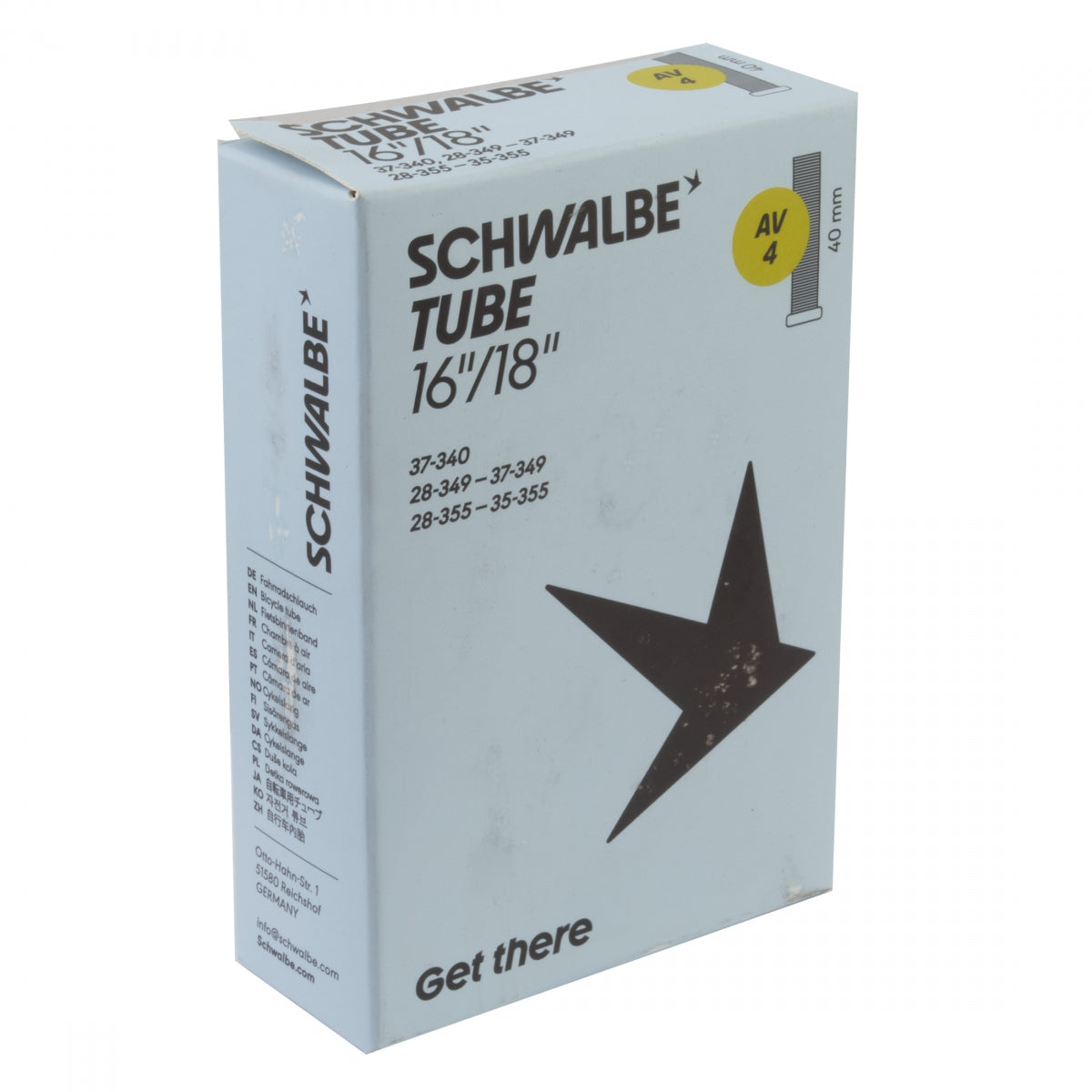 TUBE SCHWALBE 18 340/355x28/37 SV 40mm