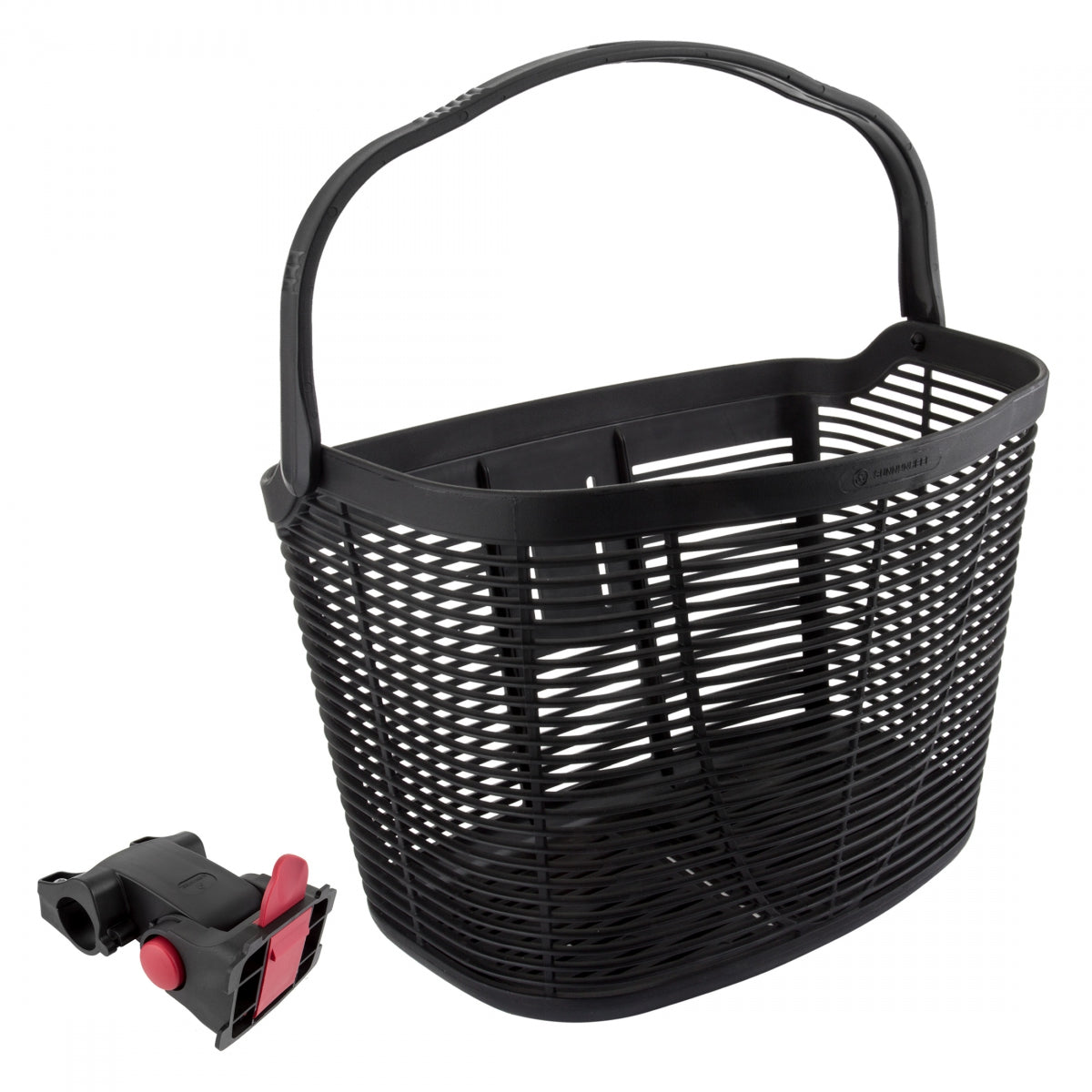 BASKET SUNLT FT MATTY PLASTIC Q/R w/HANDLE BK w/BRACKET 22.2/31.8mm