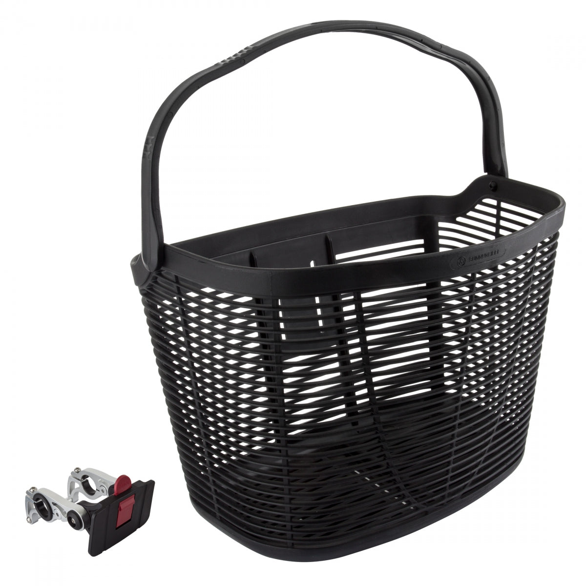 BASKET SUNLT FT MATTY PLASTIC Q/R w/HANDLE BK w/DLX ALY BRACKET 22.2/31.8mm